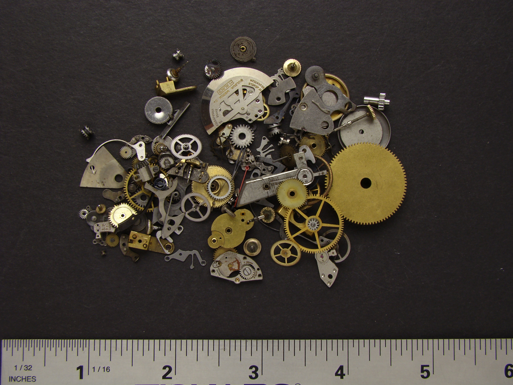 Antique-Vintage-1890-to-1950-brass-wristwatch-pocket-watch-parts-gears