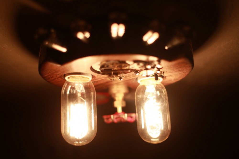 Steampunk ceiling light (2)