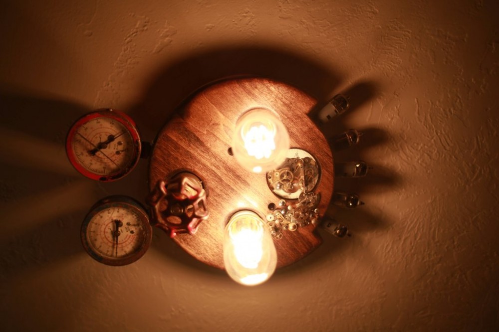 Steampunk light fixture