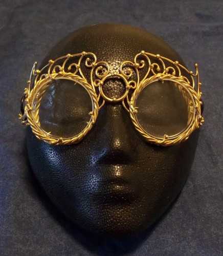 Steampunk goggles and image by Francis Prachthauser